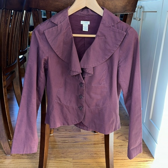 Odille (Anthropologie) Plum Blazer - size 2 - Picture 1 of 5